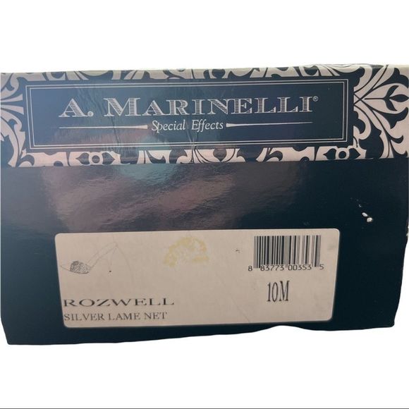 Sz10 Rozwell A Marinelli Silver Lame Net Heels - Picture 6 of 7